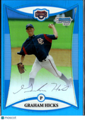 Graham Hicks 2008 Bowman Chrome Draft Blue Refractor 11/99 Washington Nationals