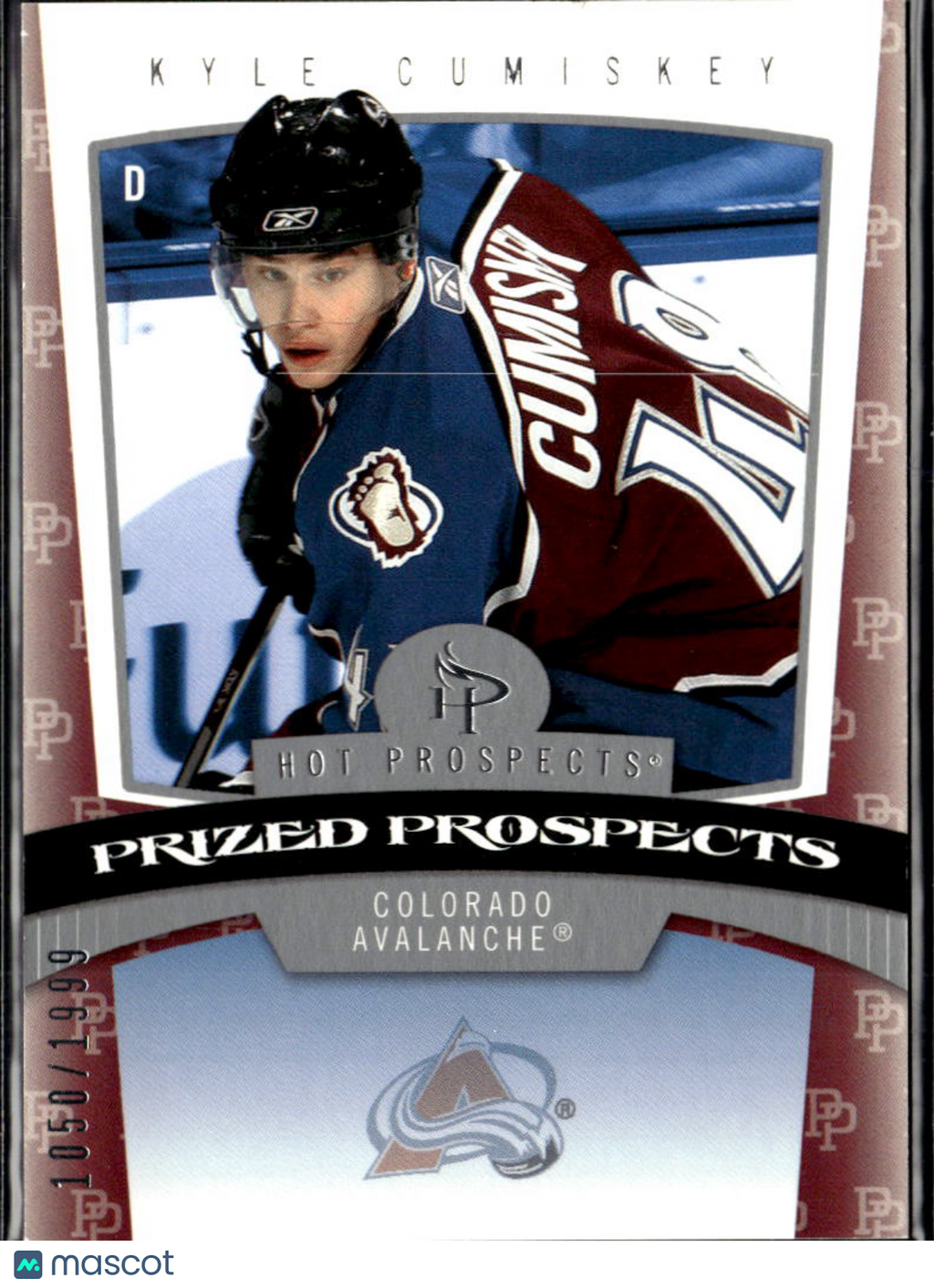 Kyle Cumiskey 2007 Fleer Hot Prospects Prized 1050/1999 Colorado Avalanche