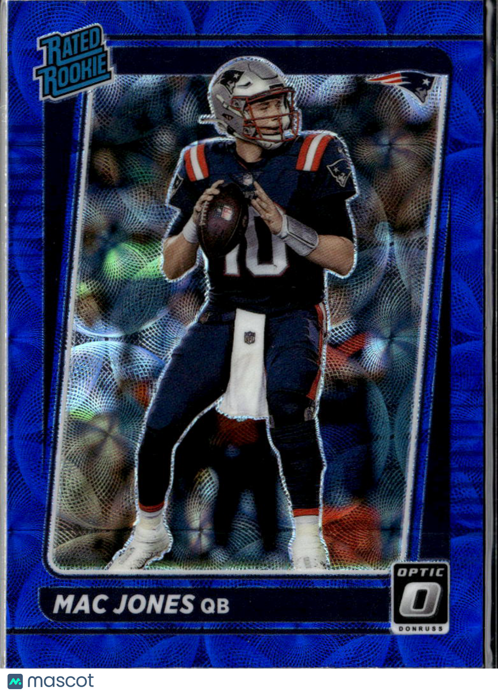 Mac Jones 2021 Optic Rated Rookie Blue Scope New England Patriots