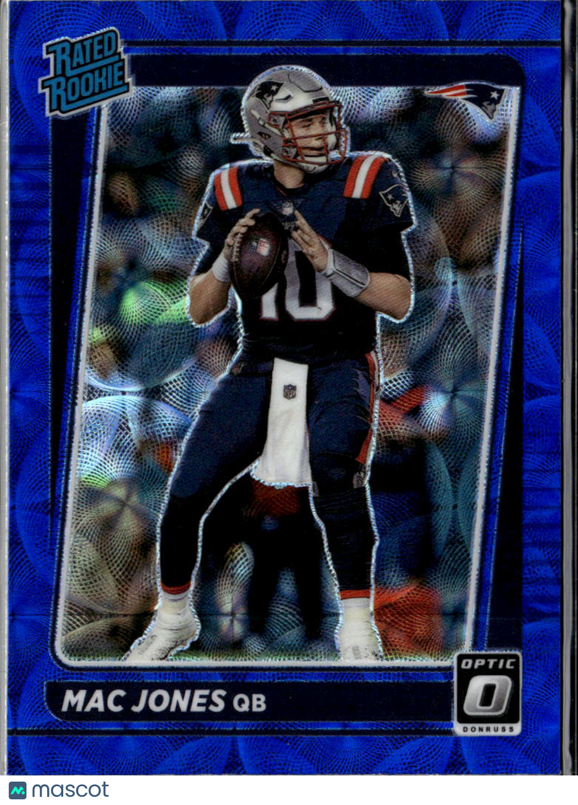 Mac Jones 2021 Optic Rated Rookie Blue Scope New England Patriots