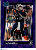 Mac Jones 2021 Optic Rated Rookie Purple Shock New England Patriots