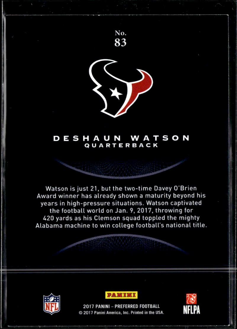 Deshaun Watson 2017 Crown Royale Rookie RC Houston Texans