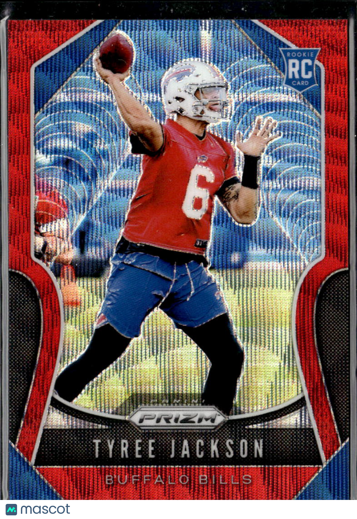 Tyree Jackson 2019 Panini Prizm RC Rookie Red Wave /149 Buffalo Bills