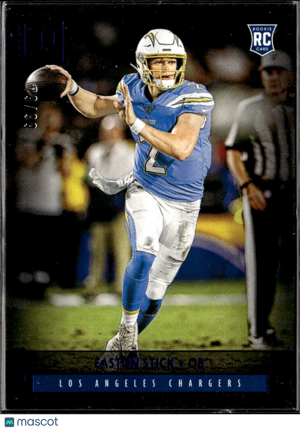 Easton Stick 2020 Panini Blue Rookie RC /99 Los Angeles Chargers