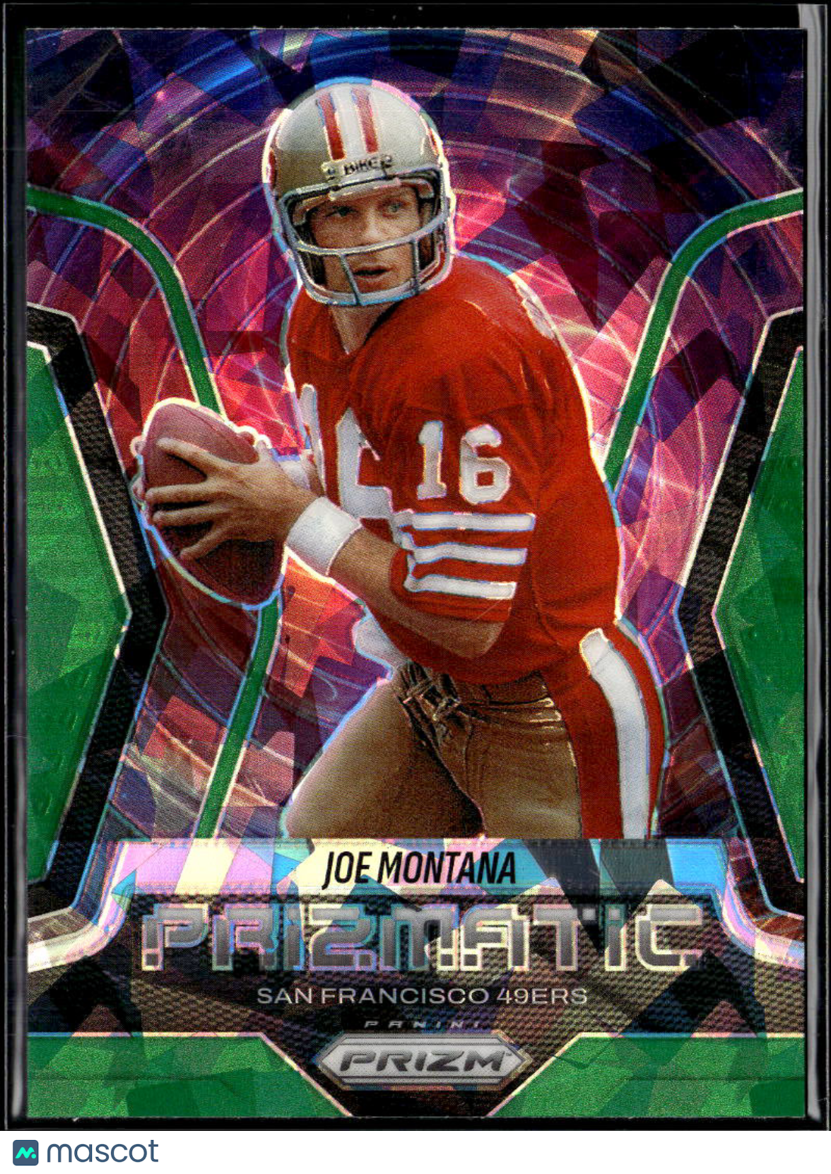 Joe Montana 2025 Prizm Prizmatic Green Ice San Francisco 49ers