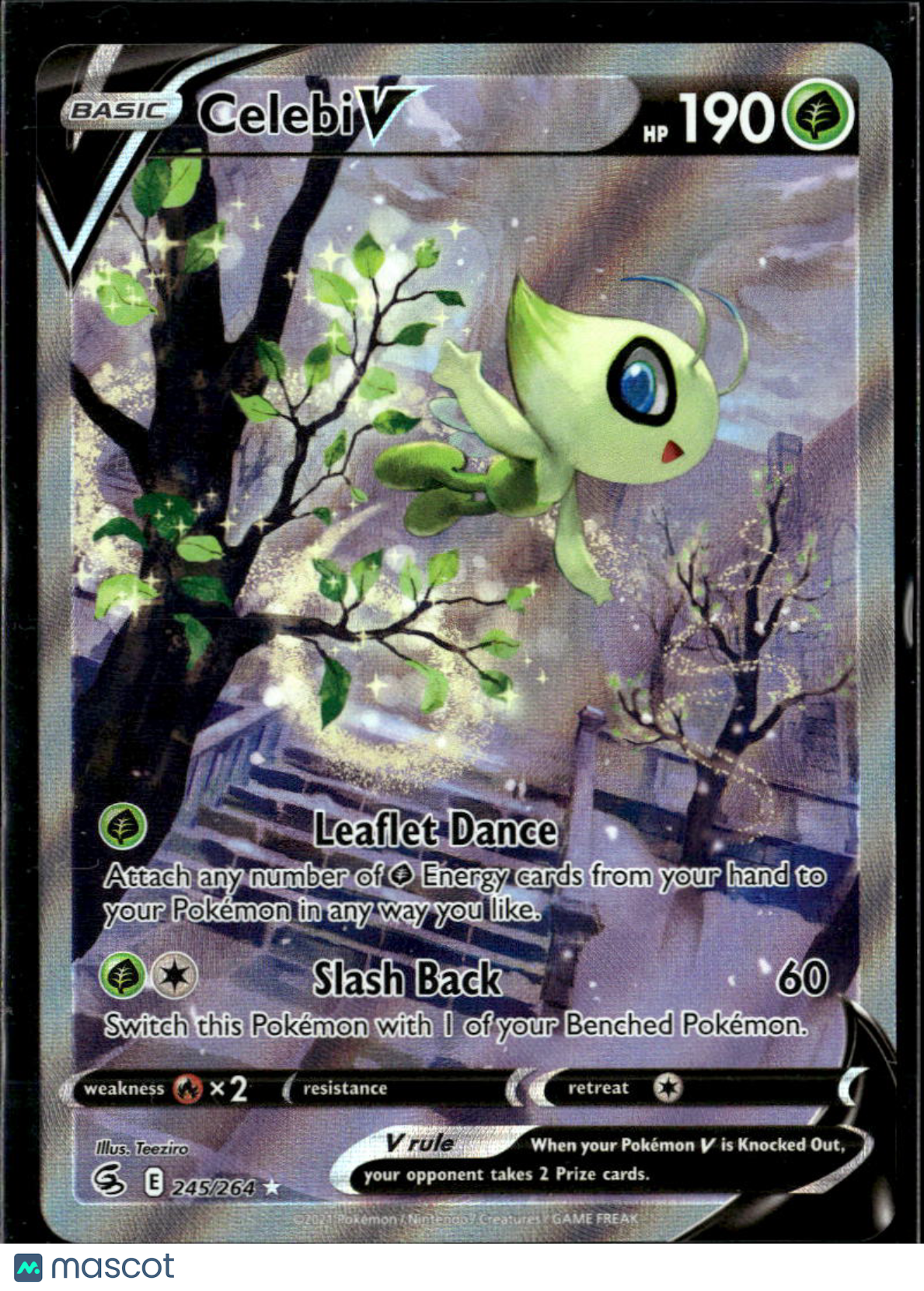 Celebi V 2022 Fusion Strike Holo Rare SR FA #245/264