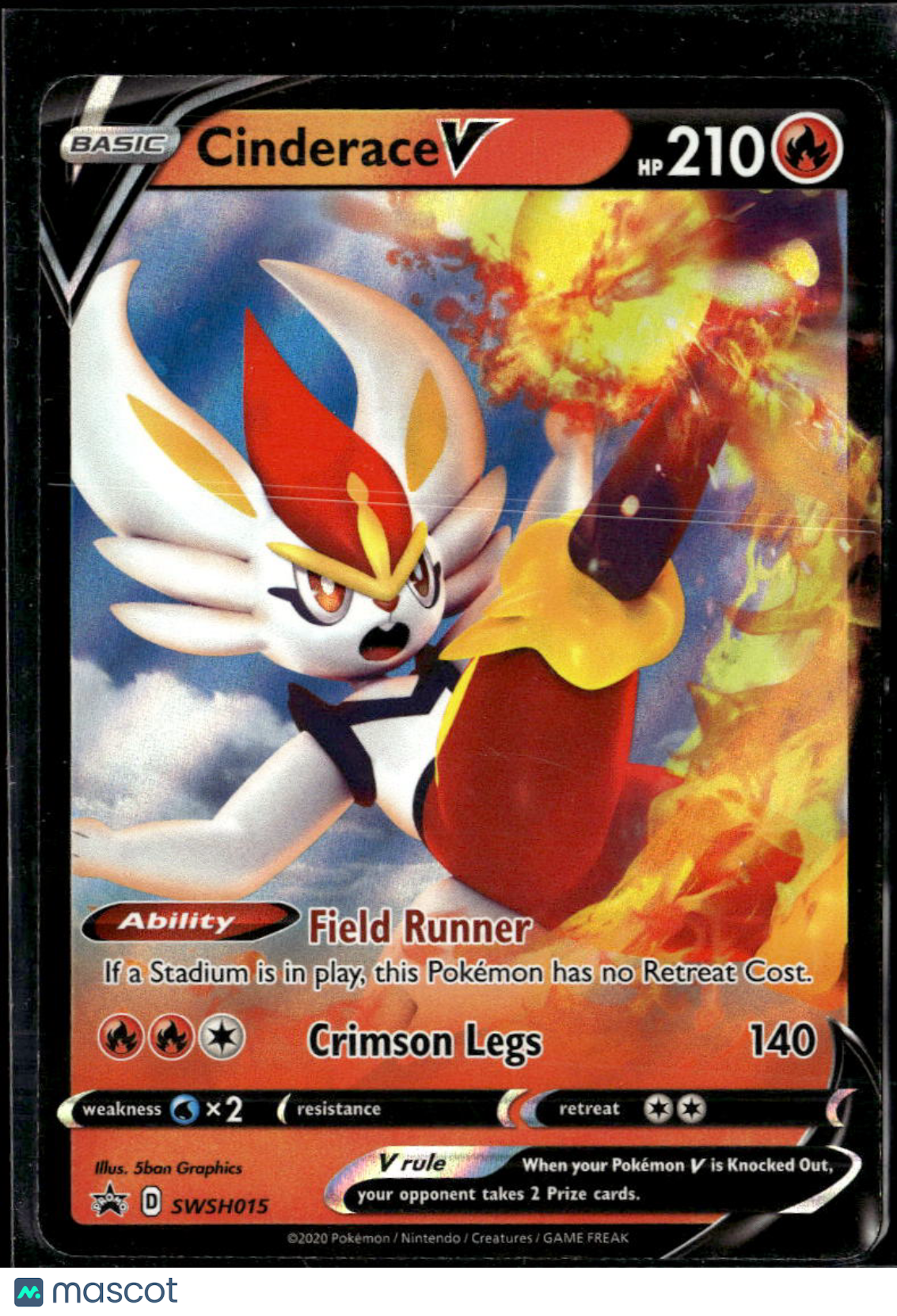 Cinderace V Holo Black Star Promo #SWSH015