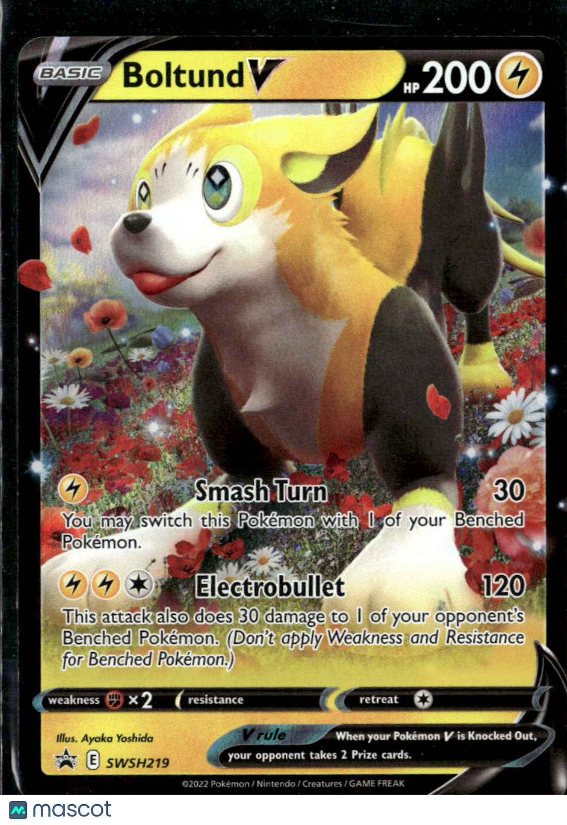 Boltund V Sword & Shield Holo Black Star Promo #SWSH219