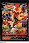 Infernape V SWSH Holo Black Star Promo #SWSH252