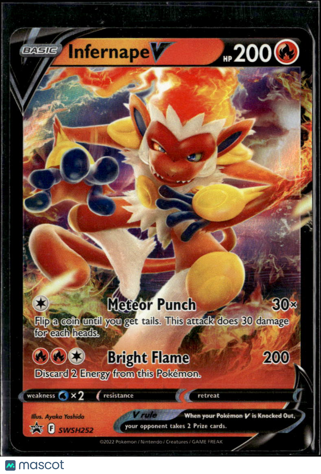 Infernape V SWSH Holo Black Star Promo #SWSH252