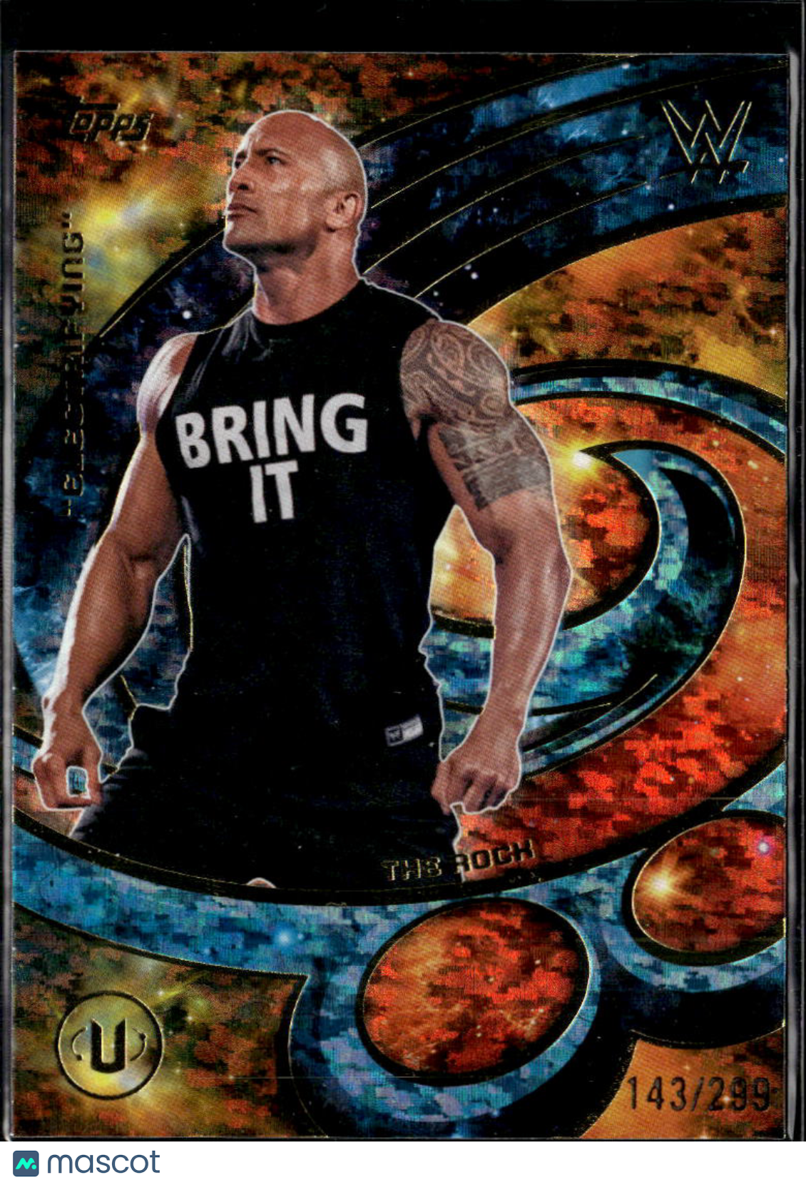 The Rock 2026 Topps WWE Heritage Universe Hit My Music /299