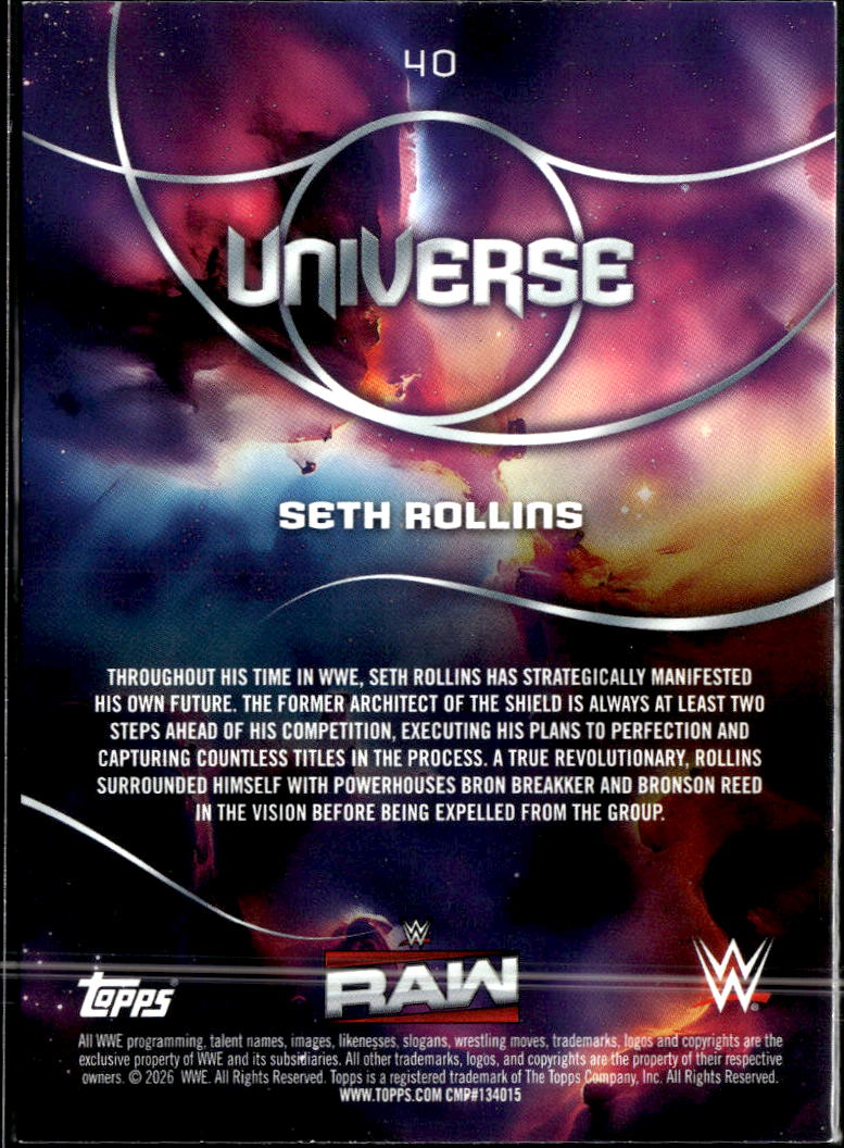 Seth Rollins 2026 Topps Universe WWE Pink /175
