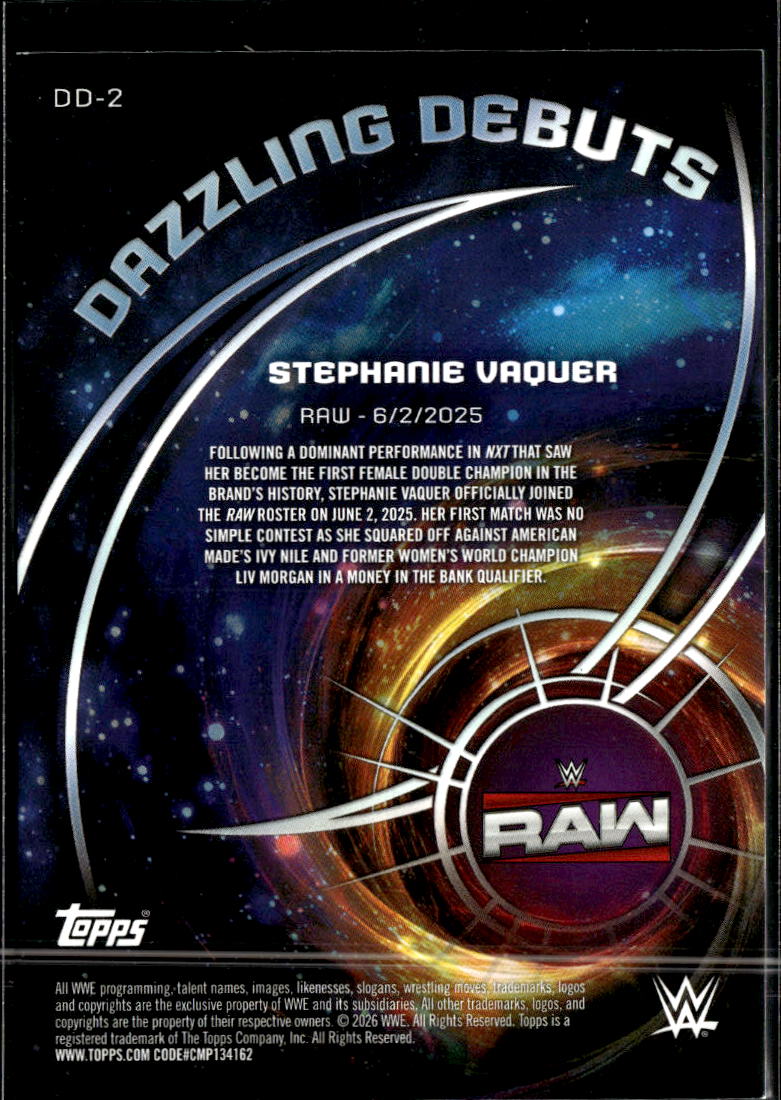 Stephanie Vaquer 2026 Topps WWE Dazzling Debuts