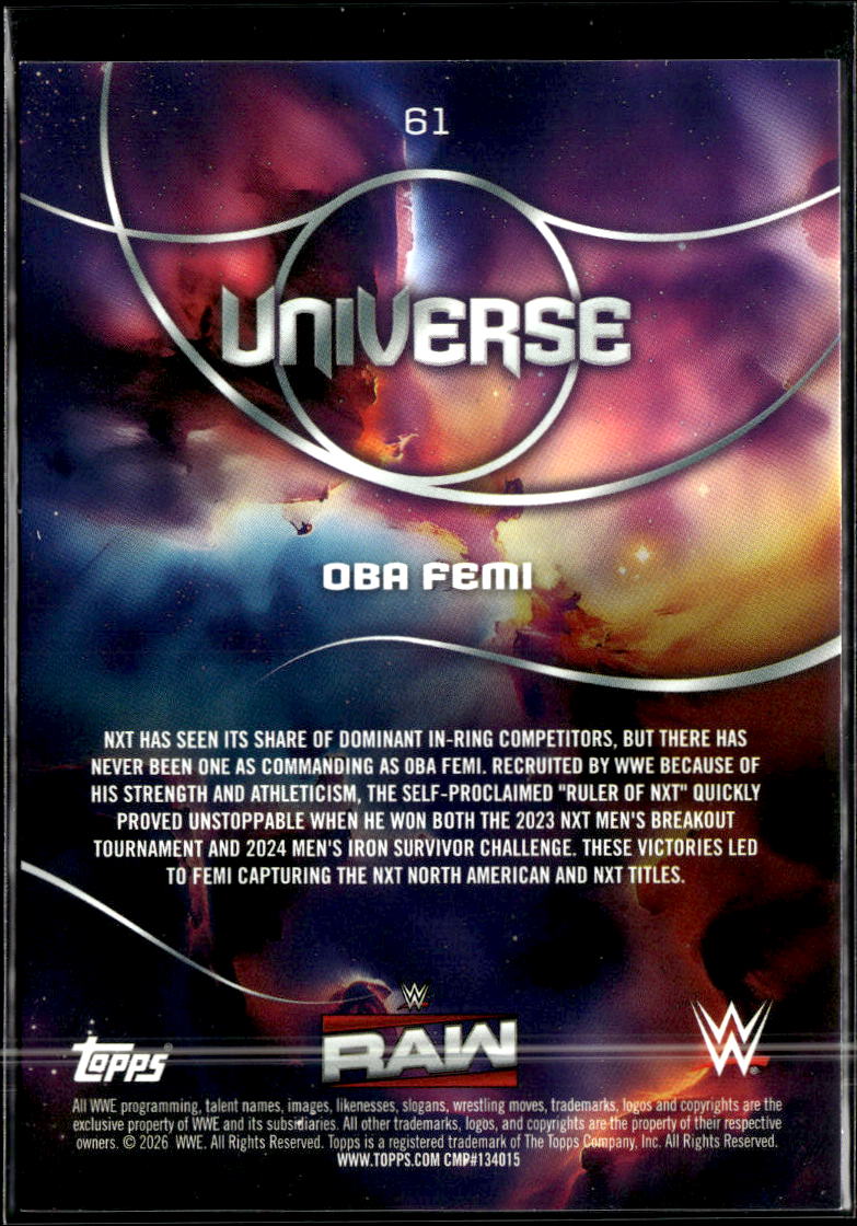 Oba Femi 2026 Topps WWE Universe