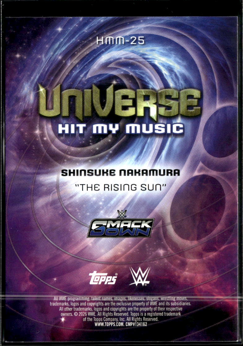 Shinsuke Nakamura 2026 Topps WWE Then Now Forever Universe Hit My Music