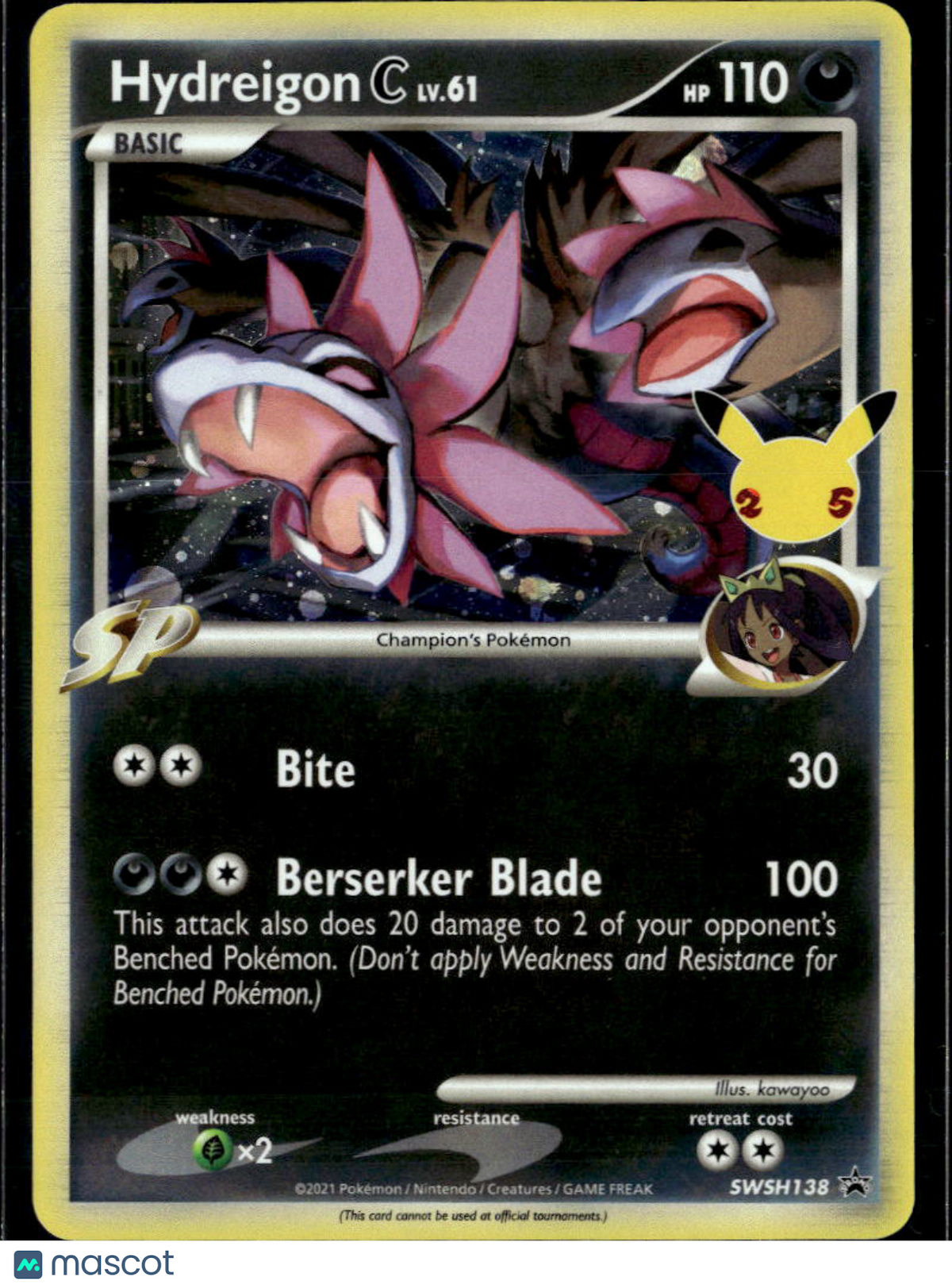 Hydreigon C 2021 Celebrations Holo Black Star Promo #SWSH138