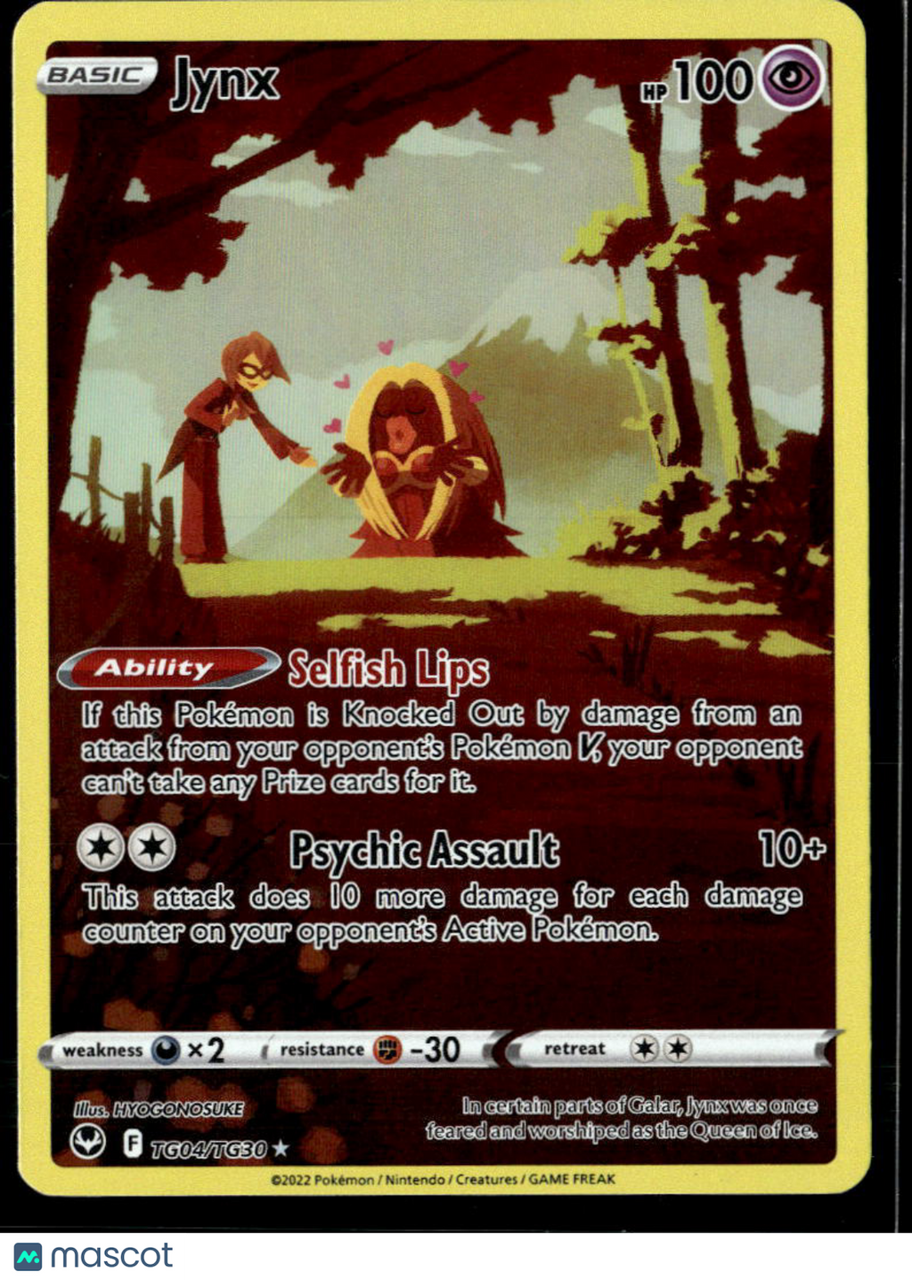 Jynx 2022 Silver Tempest Holo Rare CHR #TG04/TG30