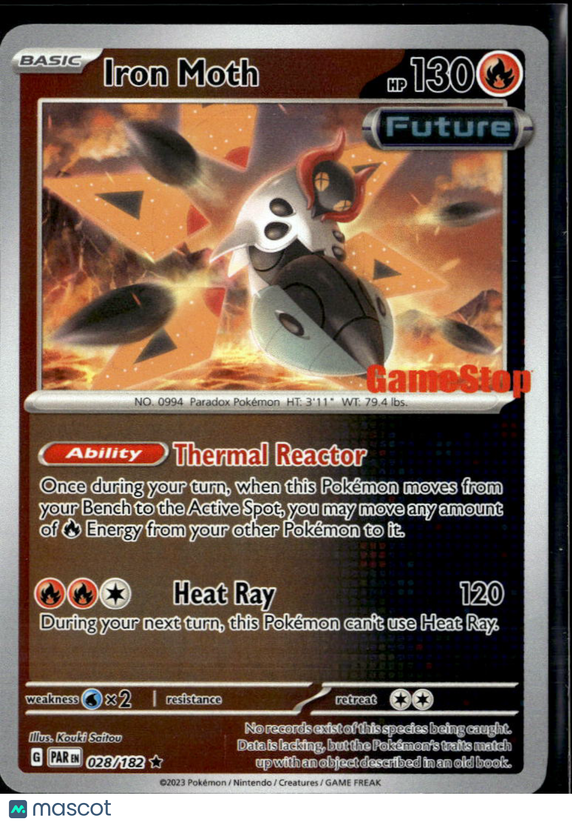 Iron Moth 2023 Paradox Rift Holo Rare #28/182
