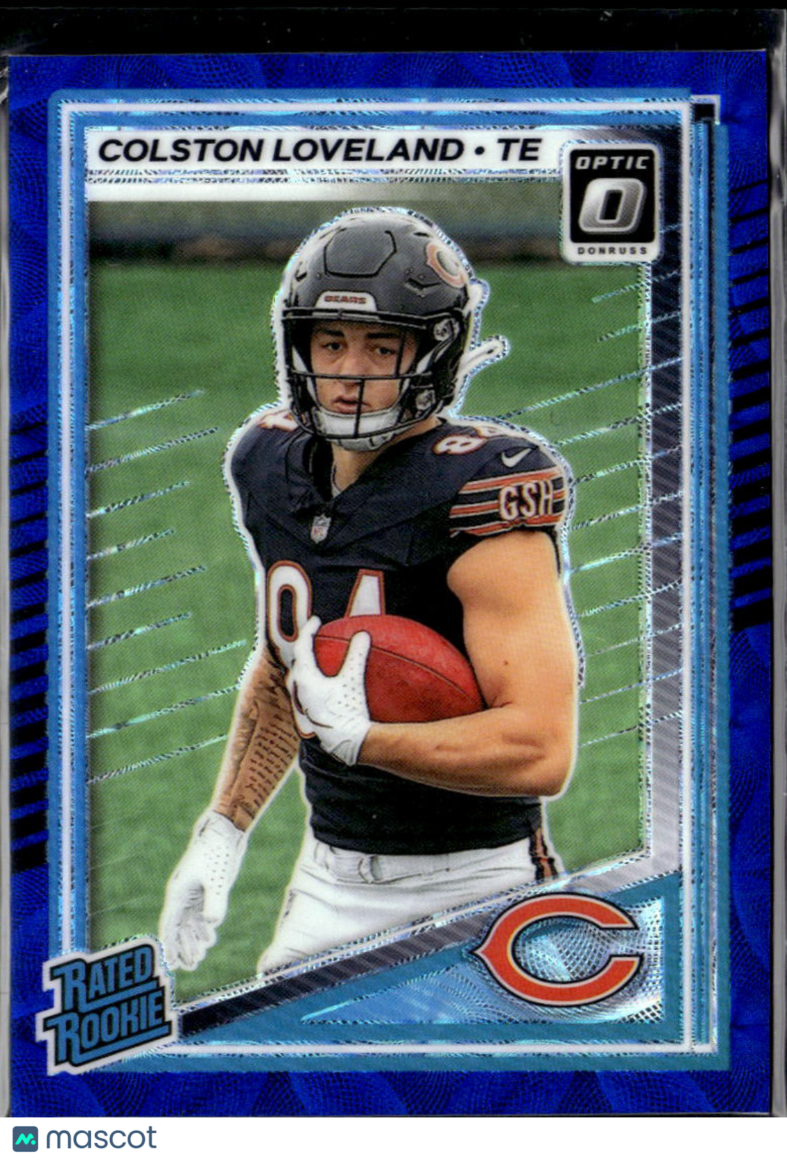 Colston Loveland 2025 Optic Blue Hyper Rated Rookie RC Chicago Bears