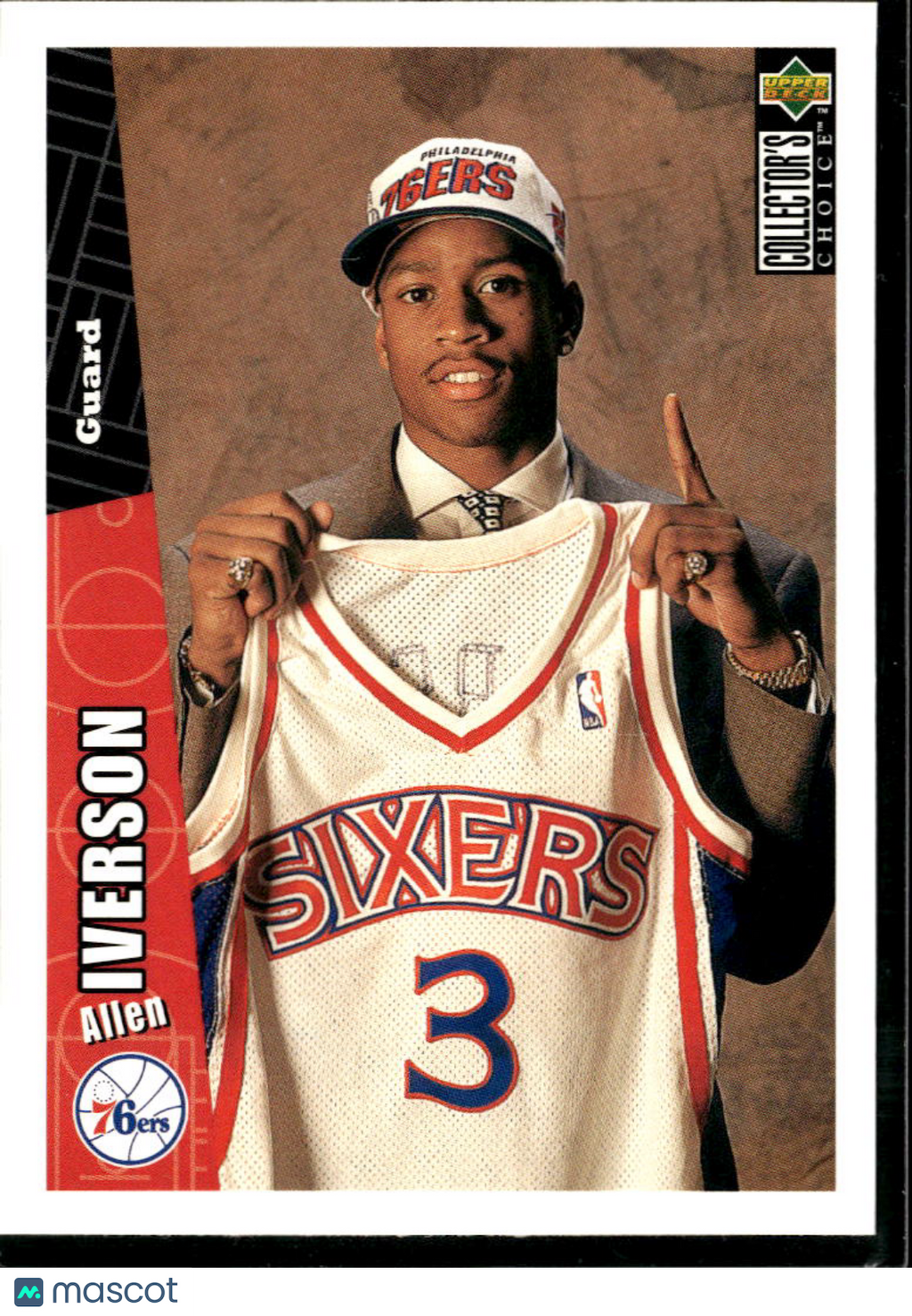Allen Iverson 1996 Upper Deck Collector's Choice Rookie RC Philadelphia 76ers