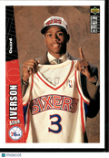 Allen Iverson 1996 Upper Deck Collector's Choice Rookie RC Philadelphia 76ers