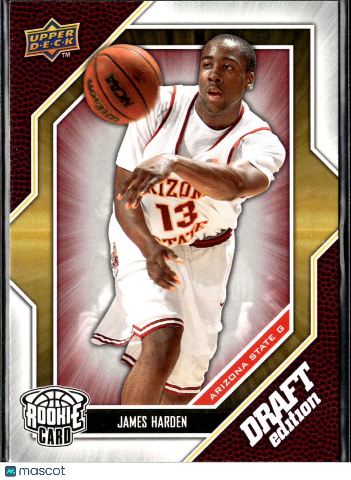James Harden 2009 Upper Deck Draft Edition Rookie RC Arizona State Sun Devils