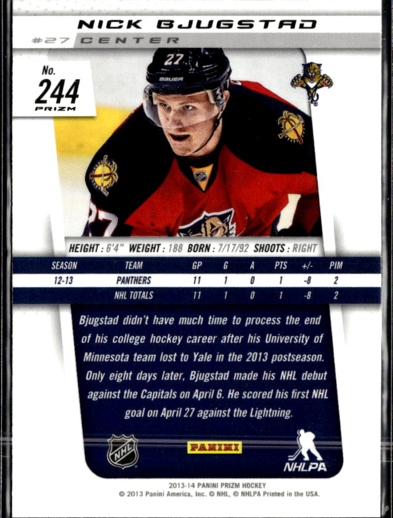 Nick Bjugstad 2013 Panini Prizm Silver Prizm Rookie RC Florida Panthers