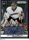 Viktor Fasth 2013 Panini Prizm Auto Autograph RC Anaheim Ducks