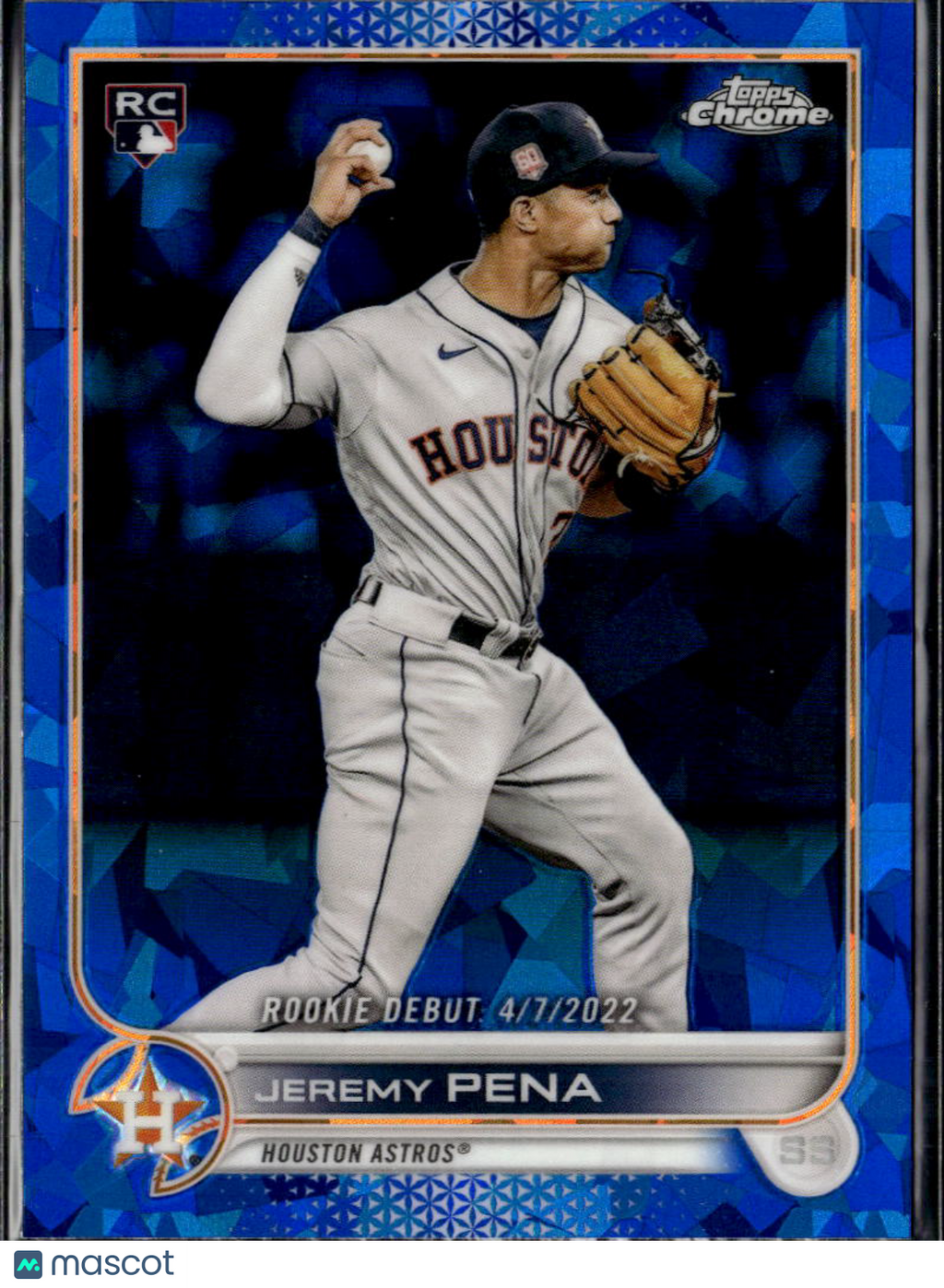 Jeremy Pena 2022 Topps Chrome Sapphire Rookie RC Houston Astros