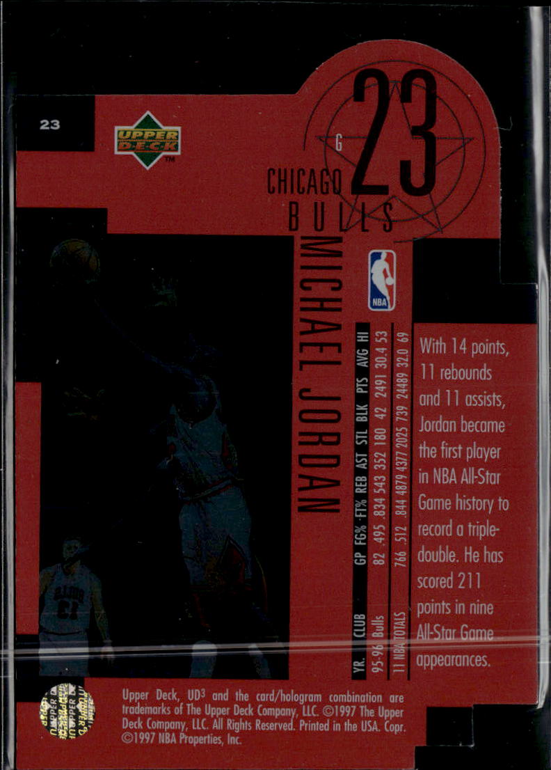 Michael Jordan 1997 Upper Deck UD3 Star Focus Chicago Bulls