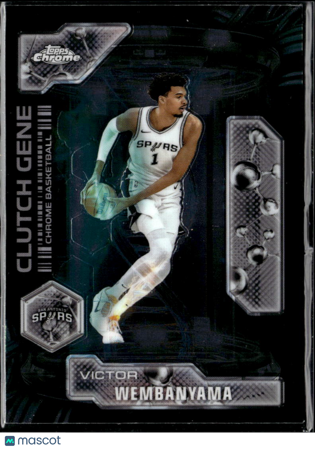 Victor Wembanyama 2025 Topps Chrome Clutch Gene San Antonio Spurs