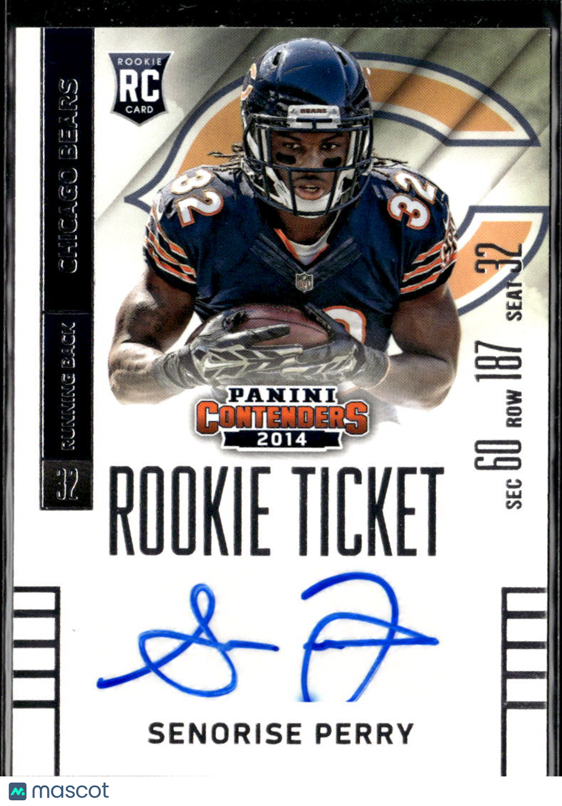 Senorise Perry 2014 Contenders Auto Autograph RC Chicago Bears