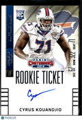 Cyrus Kouandjio 2014 Contenders Auto Autograph RC Buffalo Bills