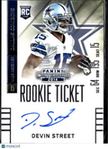 Devin Street 2014 Contenders Auto Autograph RC Dallas Cowboys