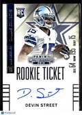 Devin Street 2014 Contenders Auto Autograph RC Dallas Cowboys