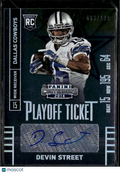 Devin Street 2014 Contenders Auto Autograph RC /199 Dallas Cowboys