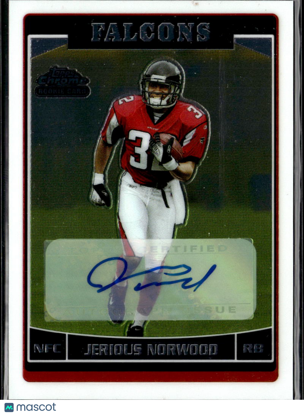 Jerious Norwood 2006 Topps Chrome Auto Autograph RC Atlanta Falcons