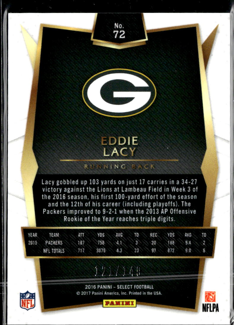Eddie Lacy 2016 Select Blue Prizm 121/149 Green Bay Packers