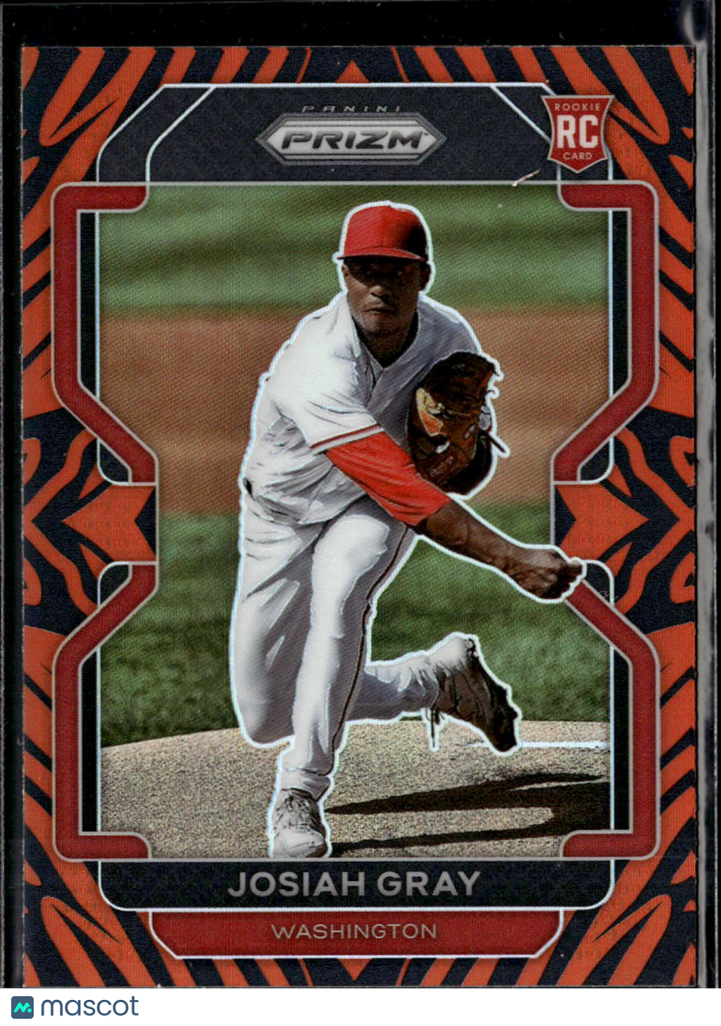Josiah Gray 2022 Prizm Baseball RC Tiger Stripes Washington Nationals