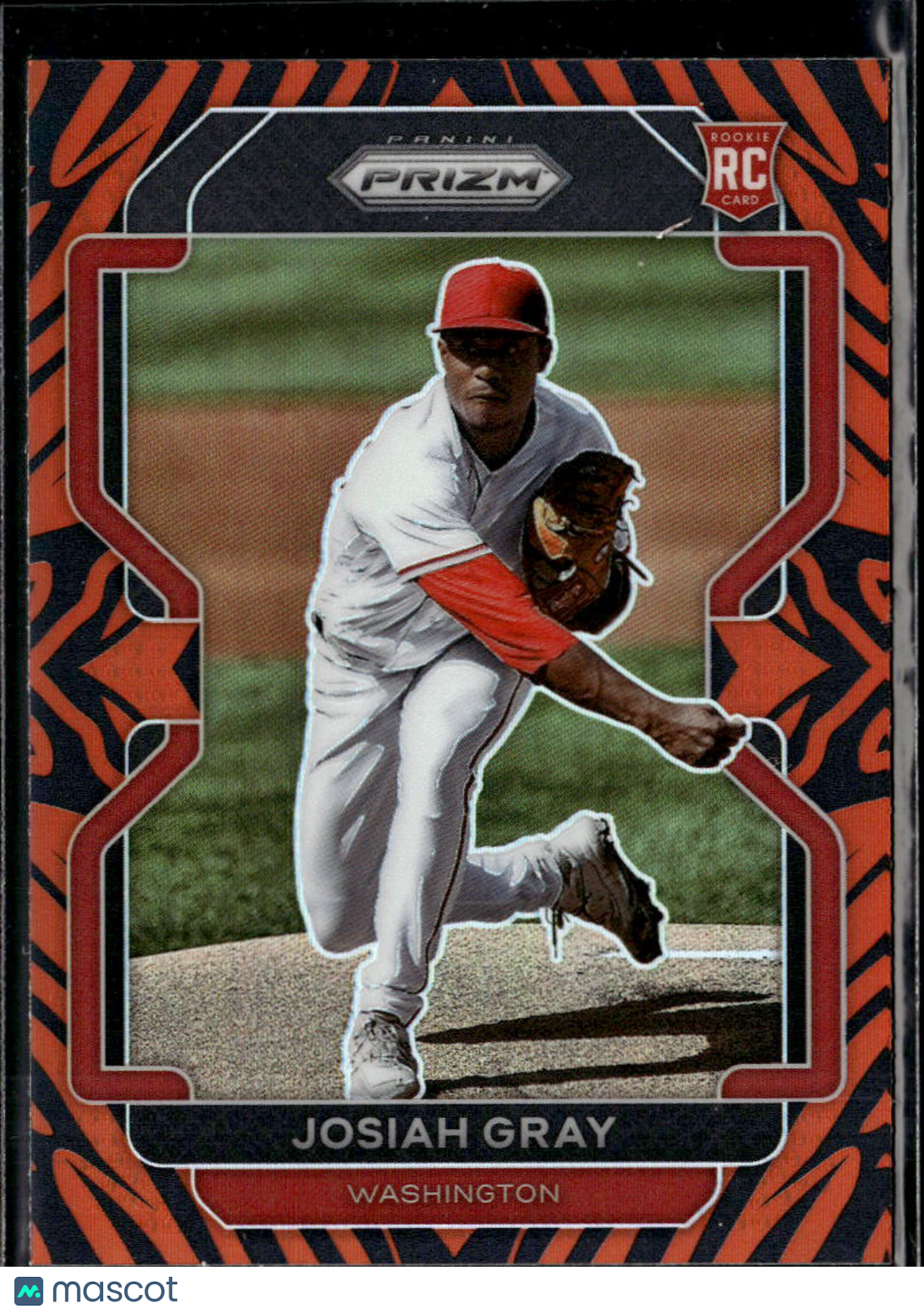 Josiah Gray 2022 Prizm Baseball RC Tiger Stripes Washington Nationals