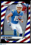 Ladd McConkey 2024 Prizm Red White and Blue RC Los Angeles Chargers