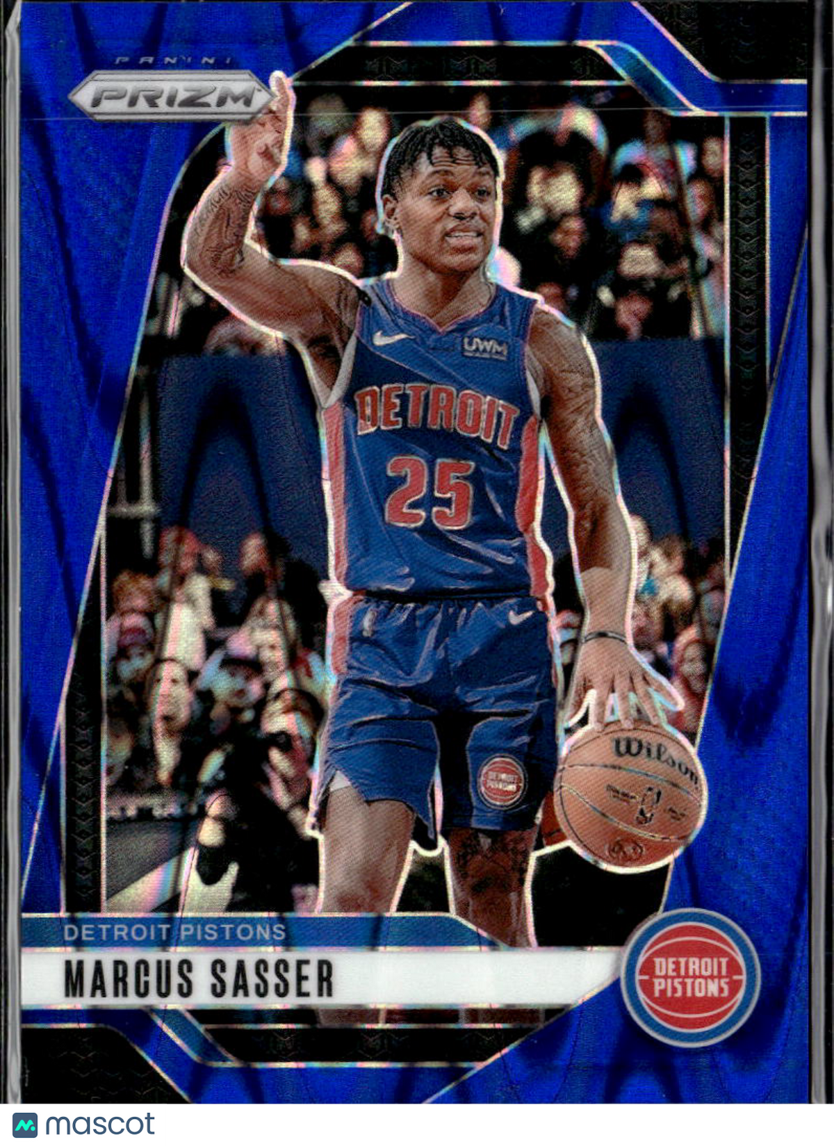 Marcus Sasser 2024 Panini Prizm Blue Wave /99 Detroit Pistons