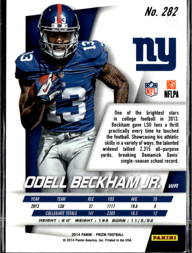 Odell Beckham Jr. 2014 Panini Prizm Rookie RC New York Giants