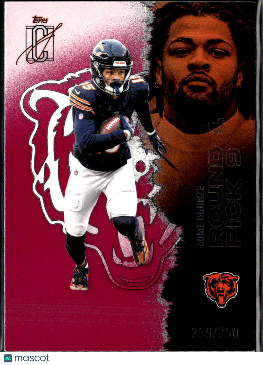Rome Odunze 2025 Topps Signature Class Pink 239/250 Chicago Bears