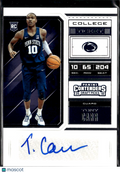 Tony Carr 2018 Contenders Draft Auto Autograph RC Penn State Nittany Lions