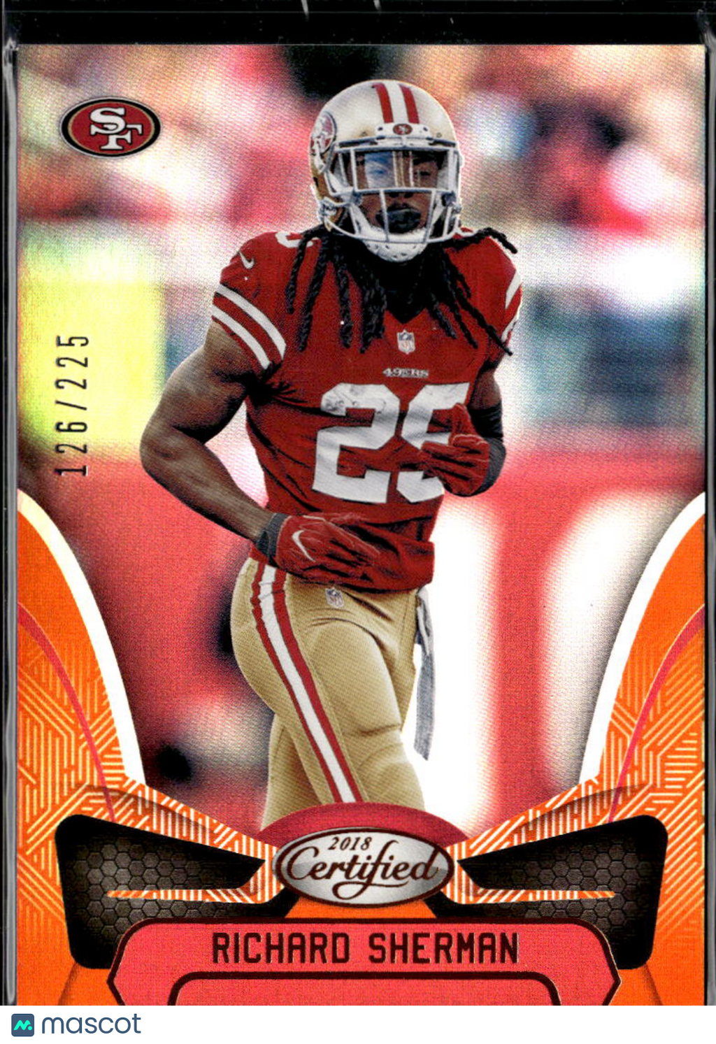 Richard Sherman 2018 Certified Orange /225 San Francisco 49ers