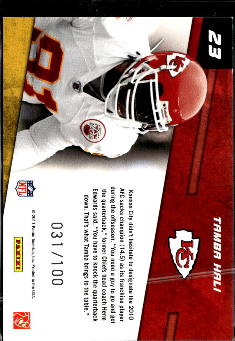 Tamba Hali 2011 Absolute Memorabilia Gridiron Force /100 Kansas City Chiefs