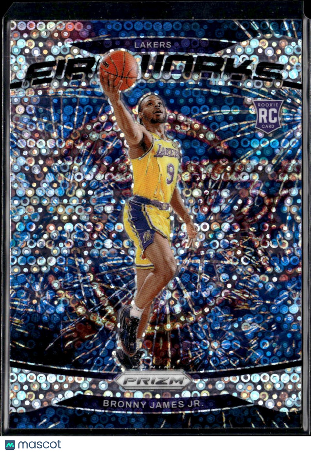 Bronny James Jr. 2024-25 Prizm RC Fireworks Disco Los Angeles Lakers