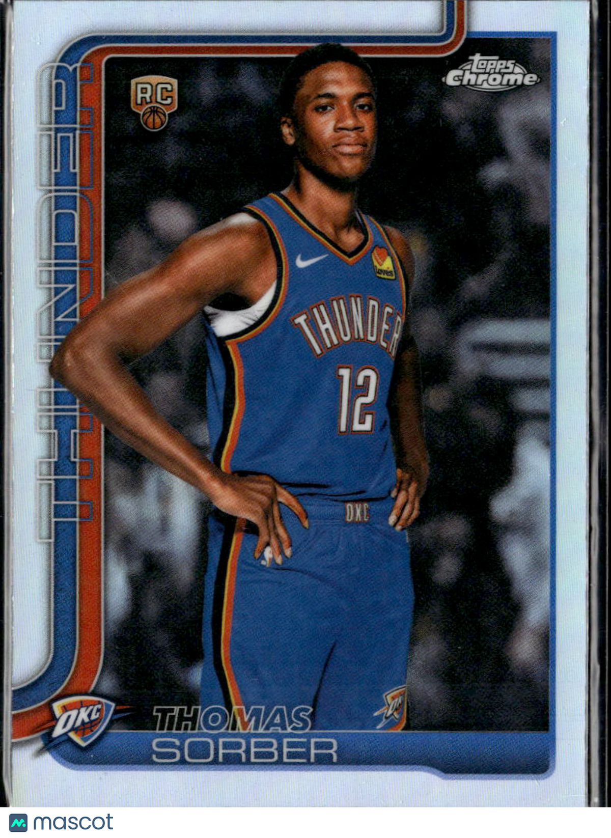 Thomas Sorber 2026 Topps Chrome RC Refractor Oklahoma City Thunder