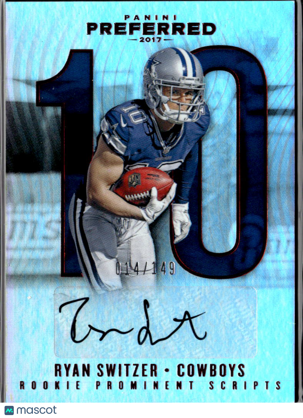 Ryan Switzer 2017 Preferred Auto Autograph RC /149 Dallas Cowboys